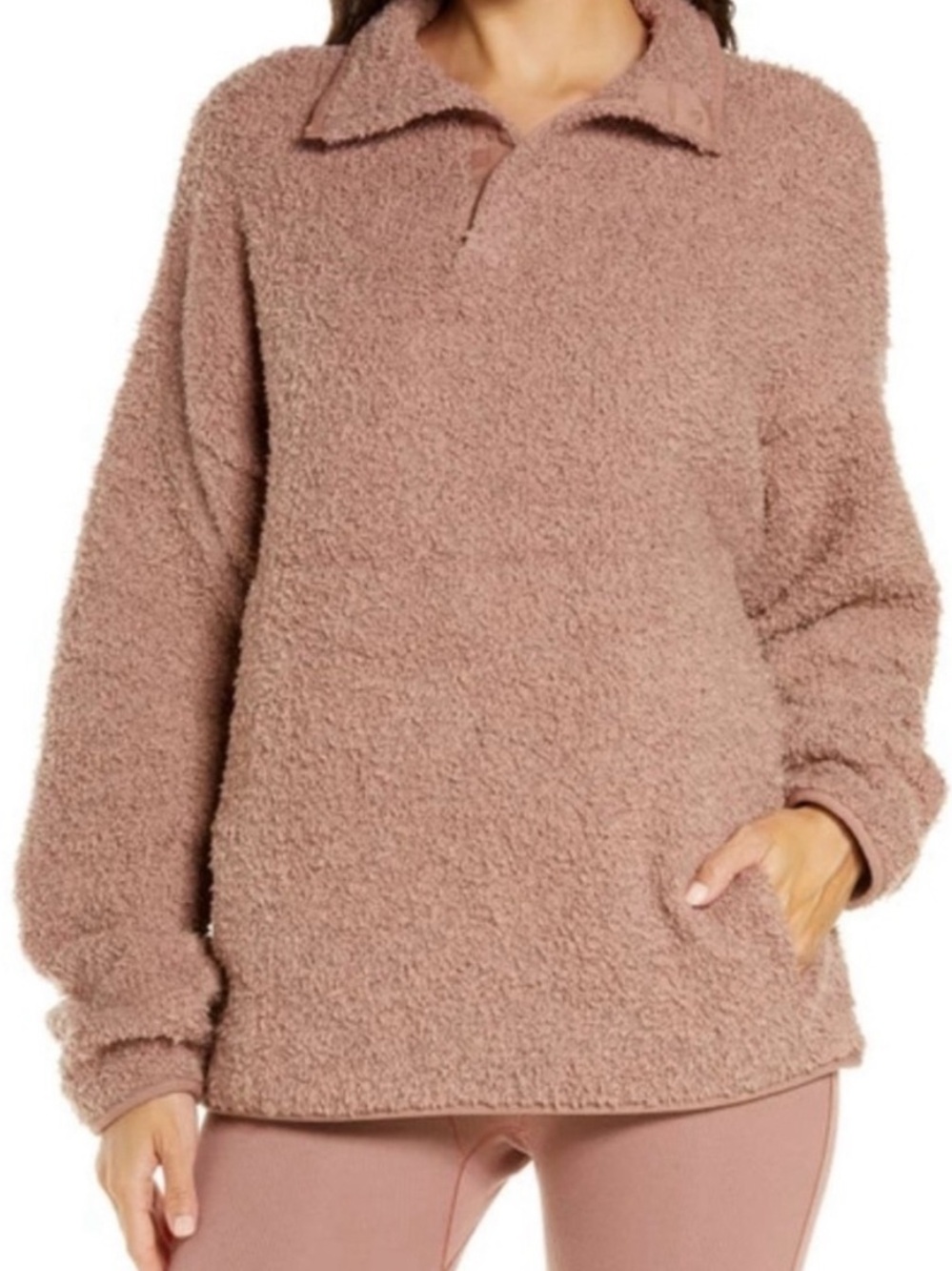 SKIMS Cozy Knit Pullover Teddy Fleece